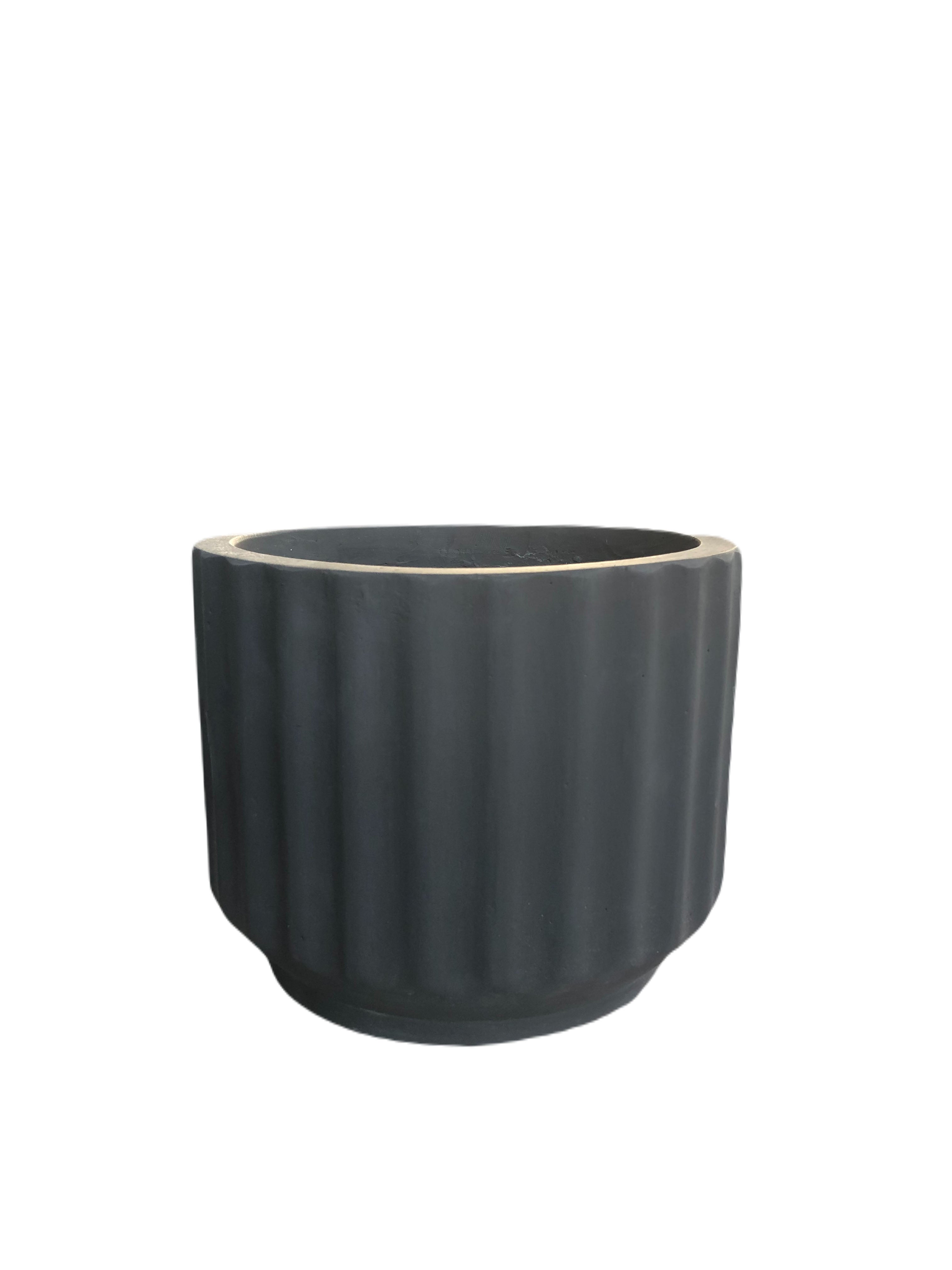 Black Wash Indoor/Outdoor Plant Pot By Roots25W*25D*20H.