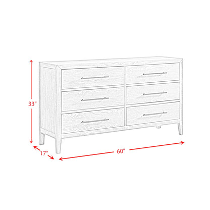 Versailles Contemporary 6-Drawer Dresser