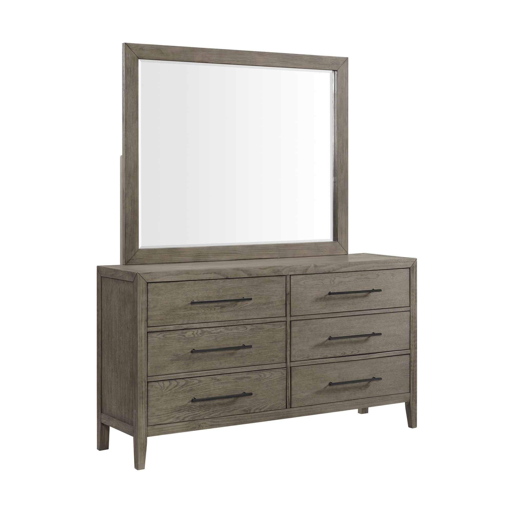 Versailles Contemporary 6-Drawer Dresser &amp; Mirror