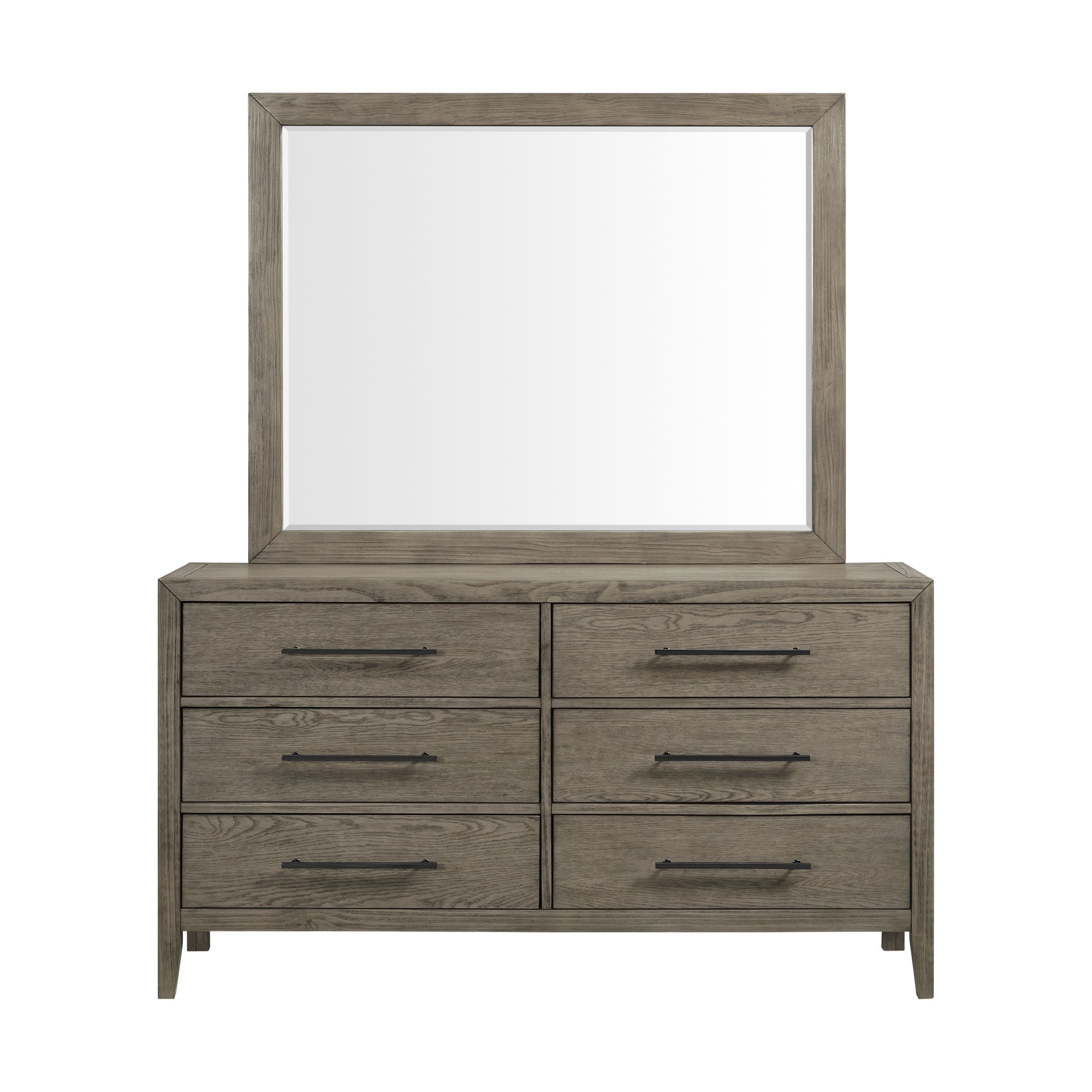 Versailles Contemporary 6-Drawer Dresser & Mirror (8785092837697)