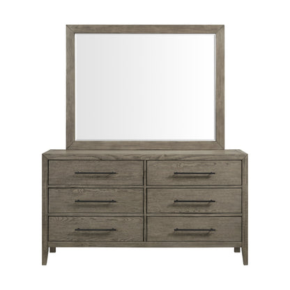 Versailles Contemporary 6-Drawer Dresser &amp; Mirror