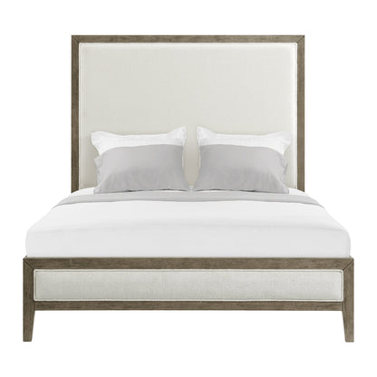 Versailles Contemporary White Bouclé Bed