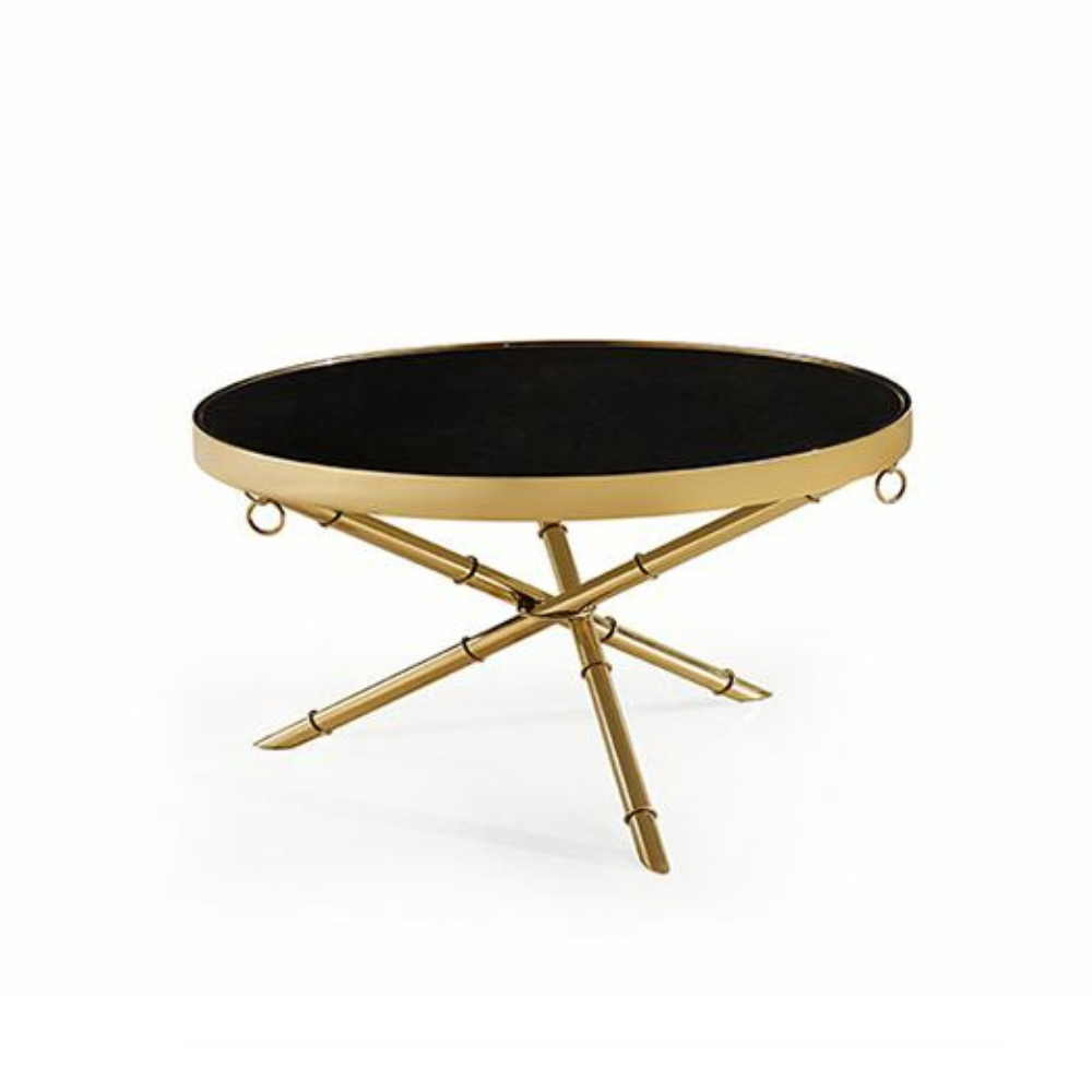 Gold Cane Coffee Table