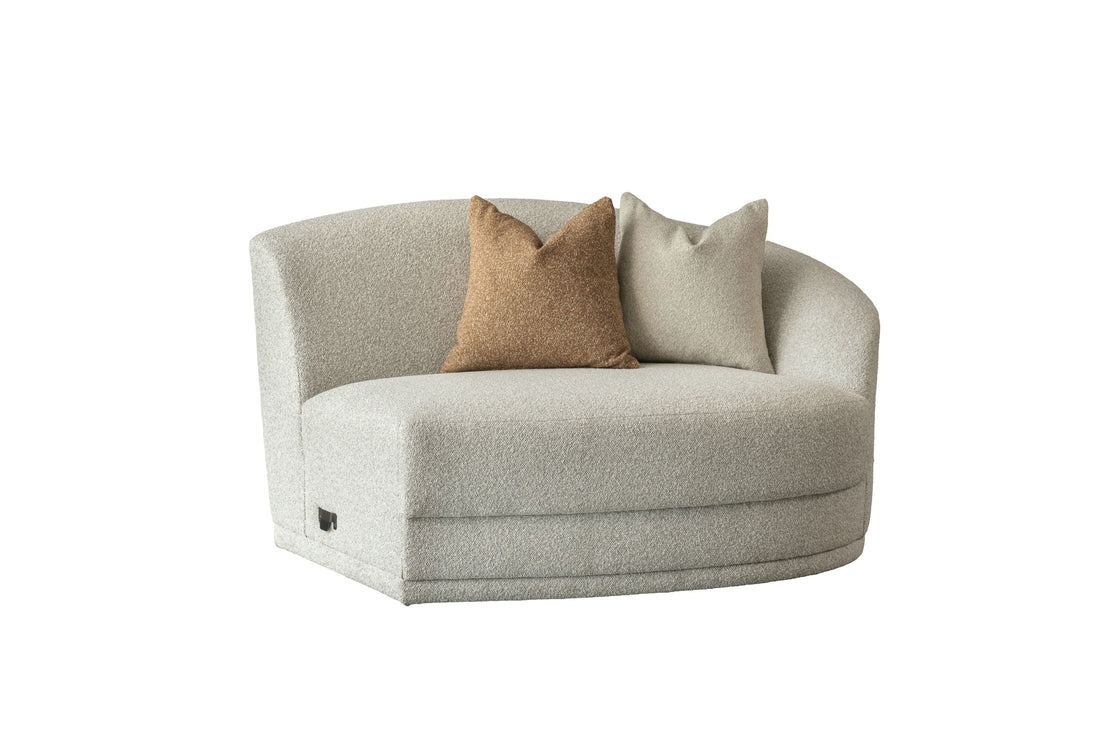 Blissful Seating Beige Right Arm Facing Chair W136