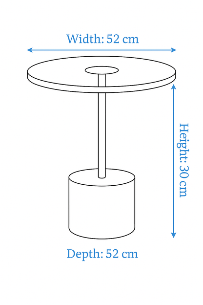 Acrylic Accent table with white marble base