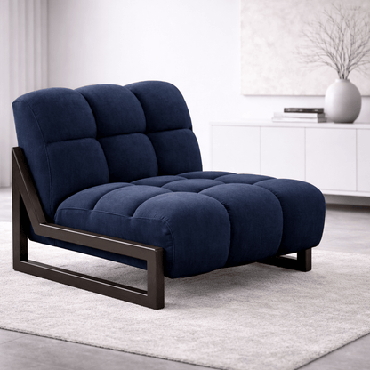 Admiral Navy Accent chair - Wooden frame