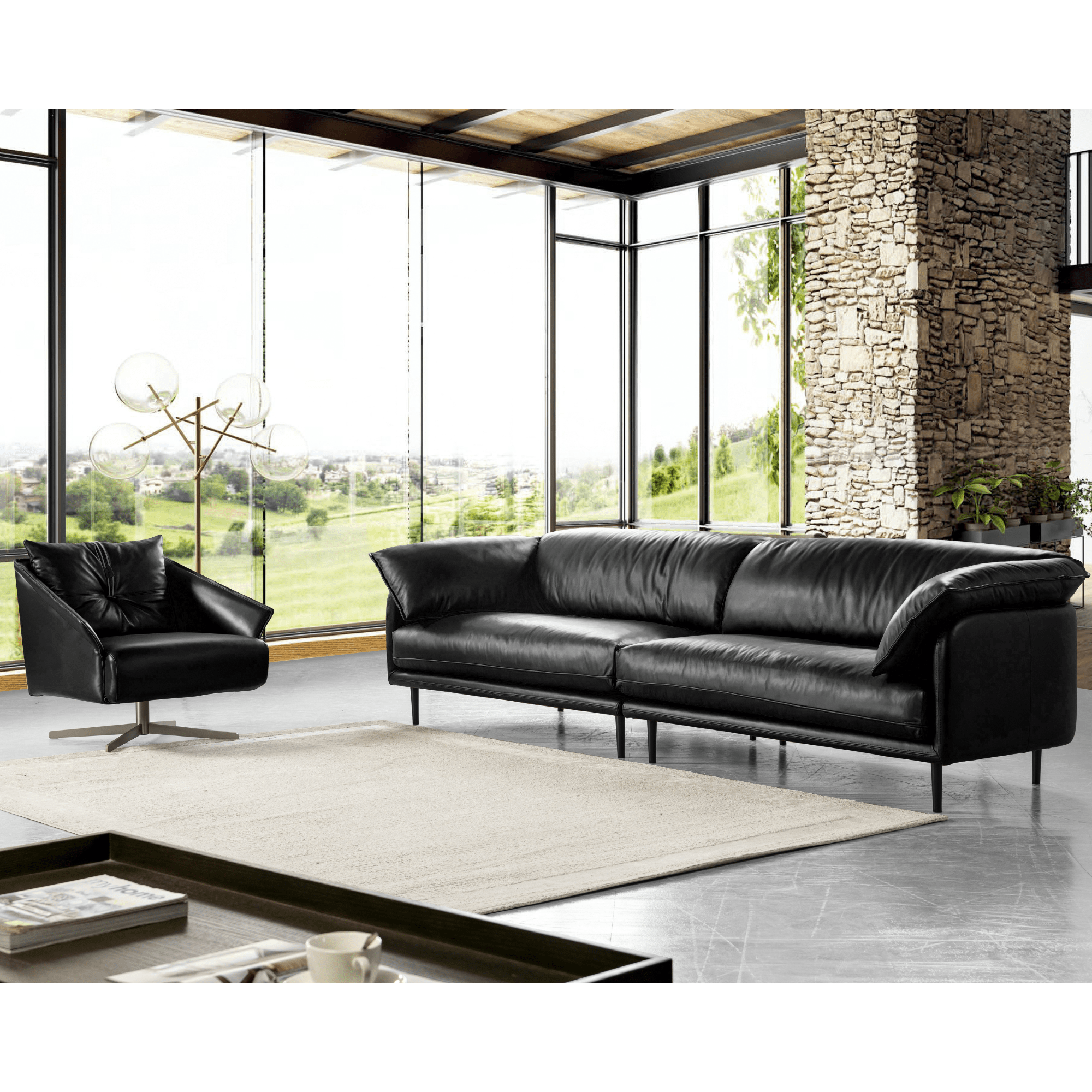 Nubo Black Sofa