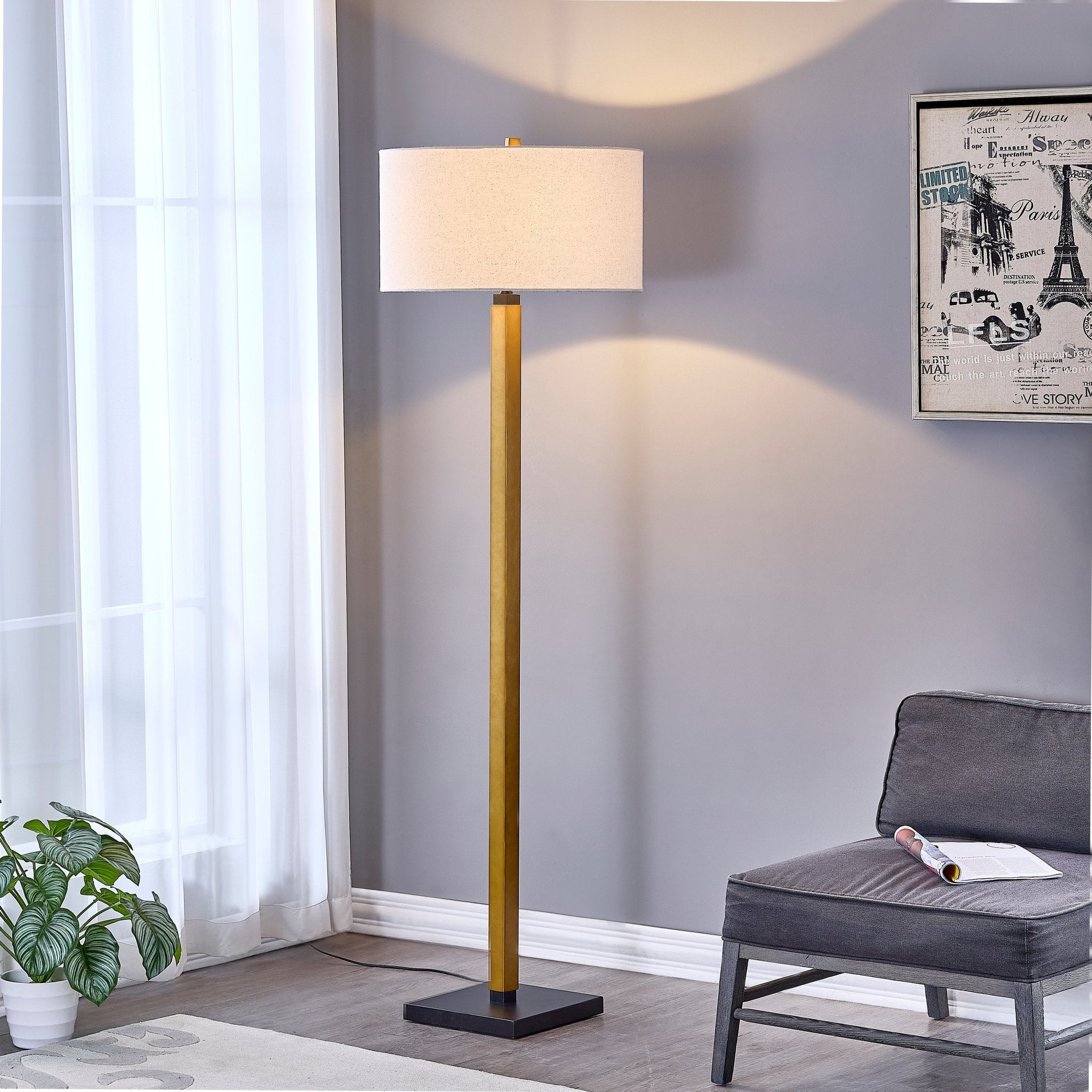 Ahmed Brass Floor Lamp