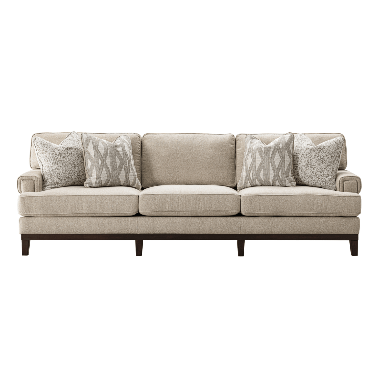 Ajda Beige 4 Seater Sofa