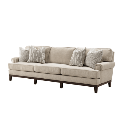 Ajda Beige 4 Seater Sofa