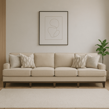 Ajda Beige 5 Seater Sofa