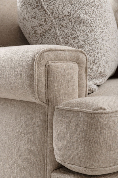 Ajda Beige 5 Seater Sofa