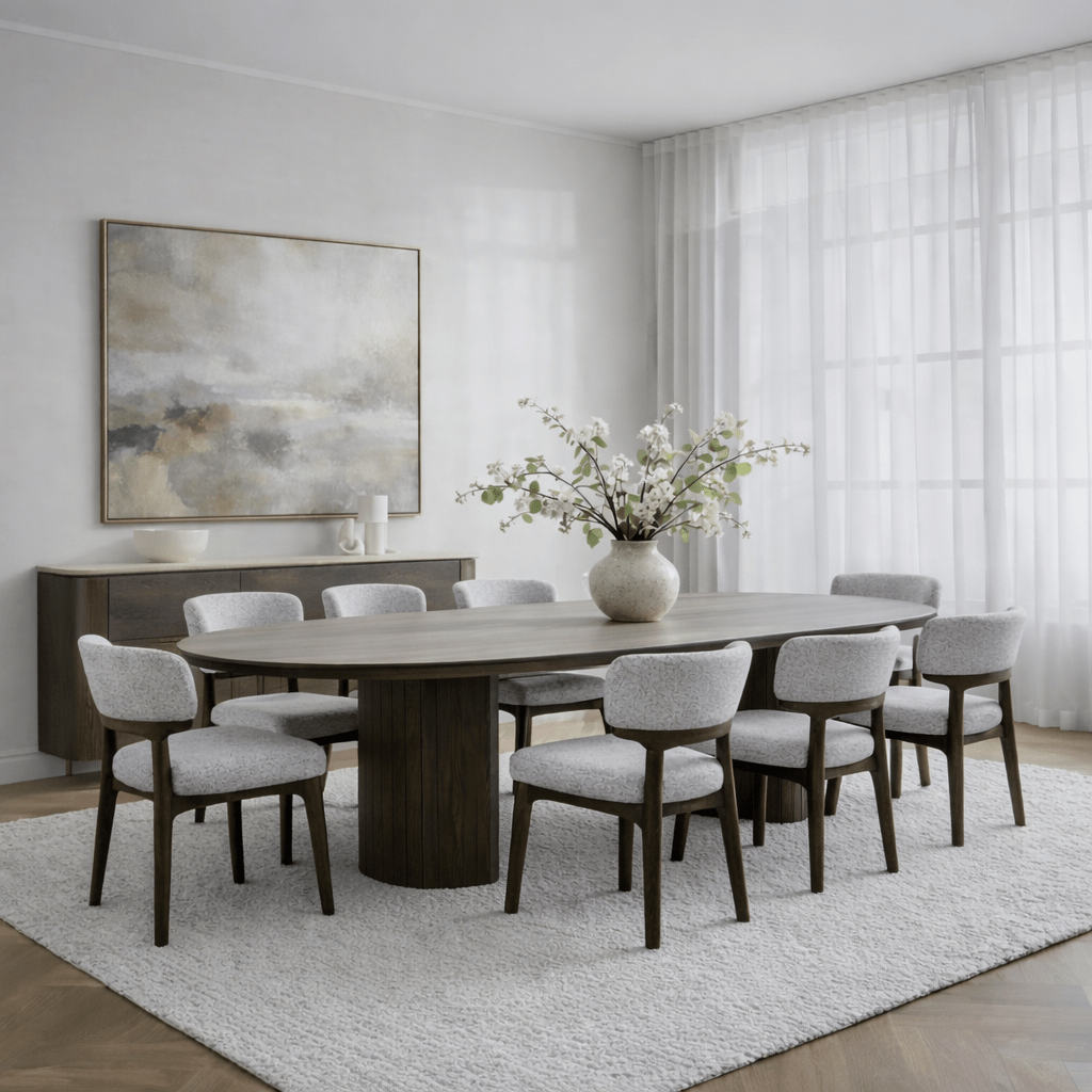 Alabaster package Dining table+8chairs