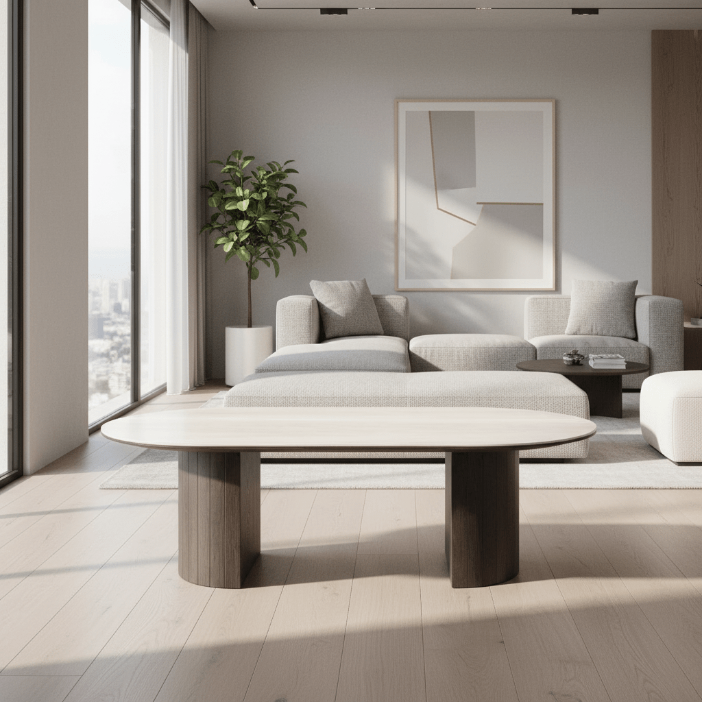 Alabaster Travertine Coffee Table