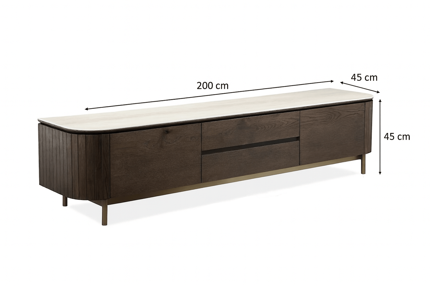 Alabaster Travertine TV unit
