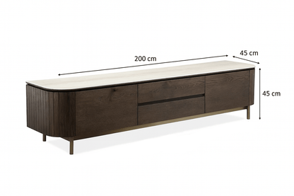 Alabaster Travertine TV unit