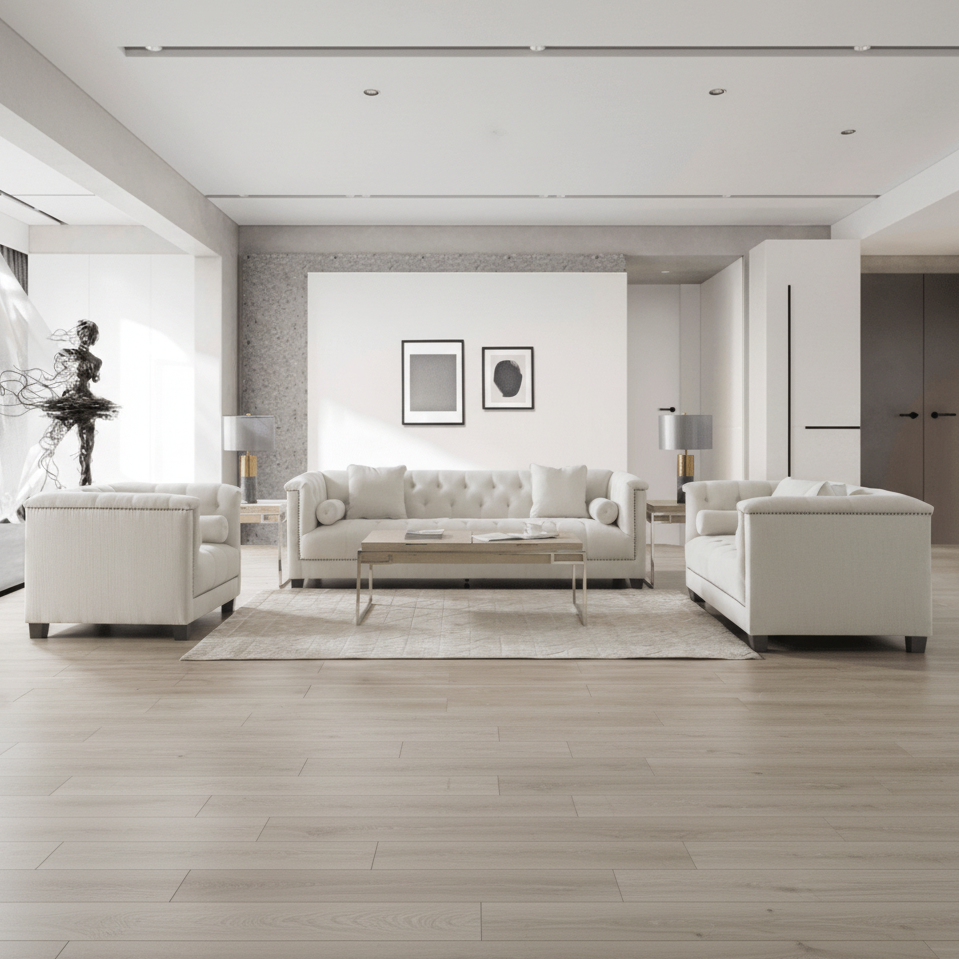 Alabid Linen off-White Living Room Set