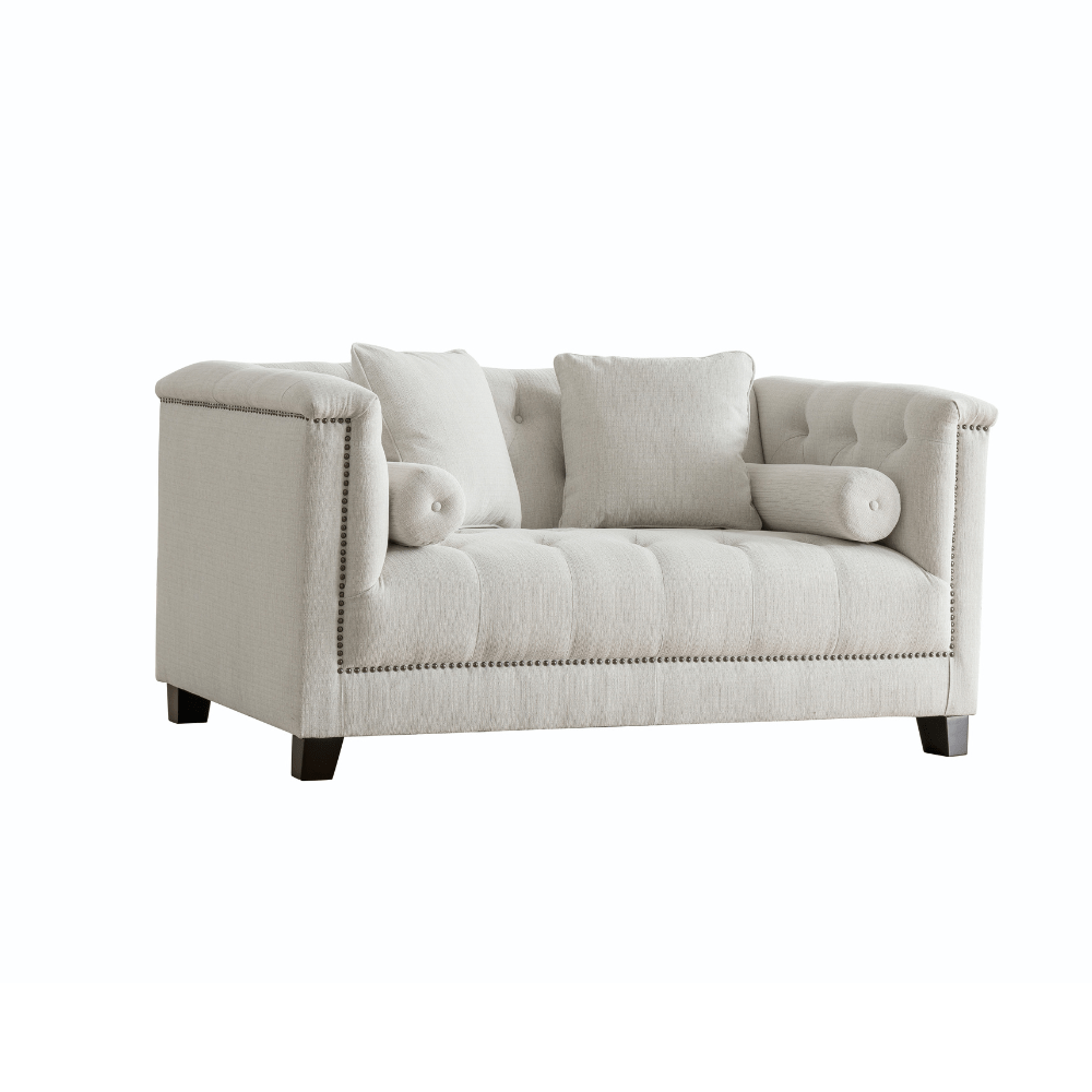 Alabid Linen off-White Loveseat (156cm)