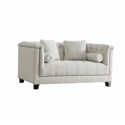 Alabid Linen off-White Loveseat (156cm)