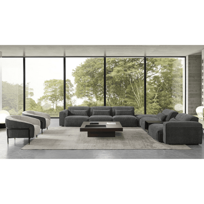 AlDana black rights arm facing seater