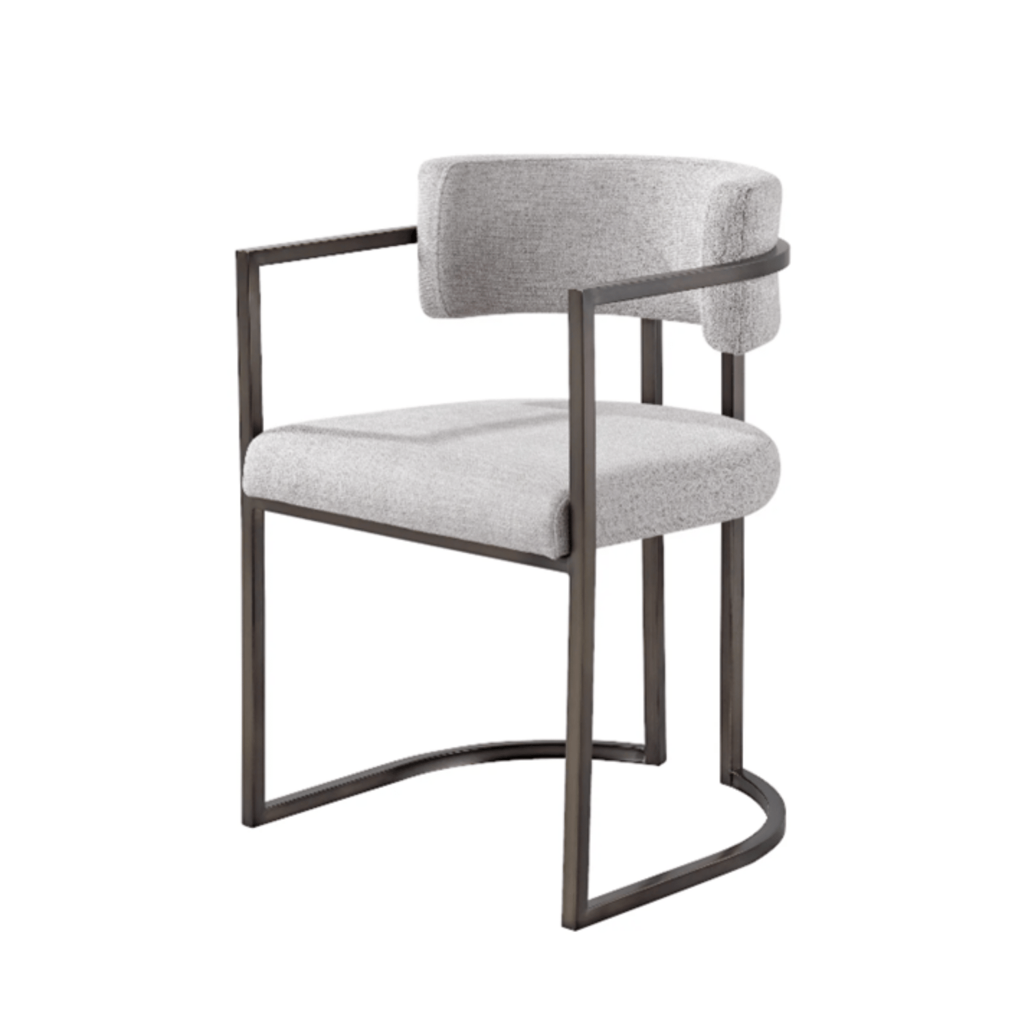 Alexa Grey Dining Chair- Bronze Legs