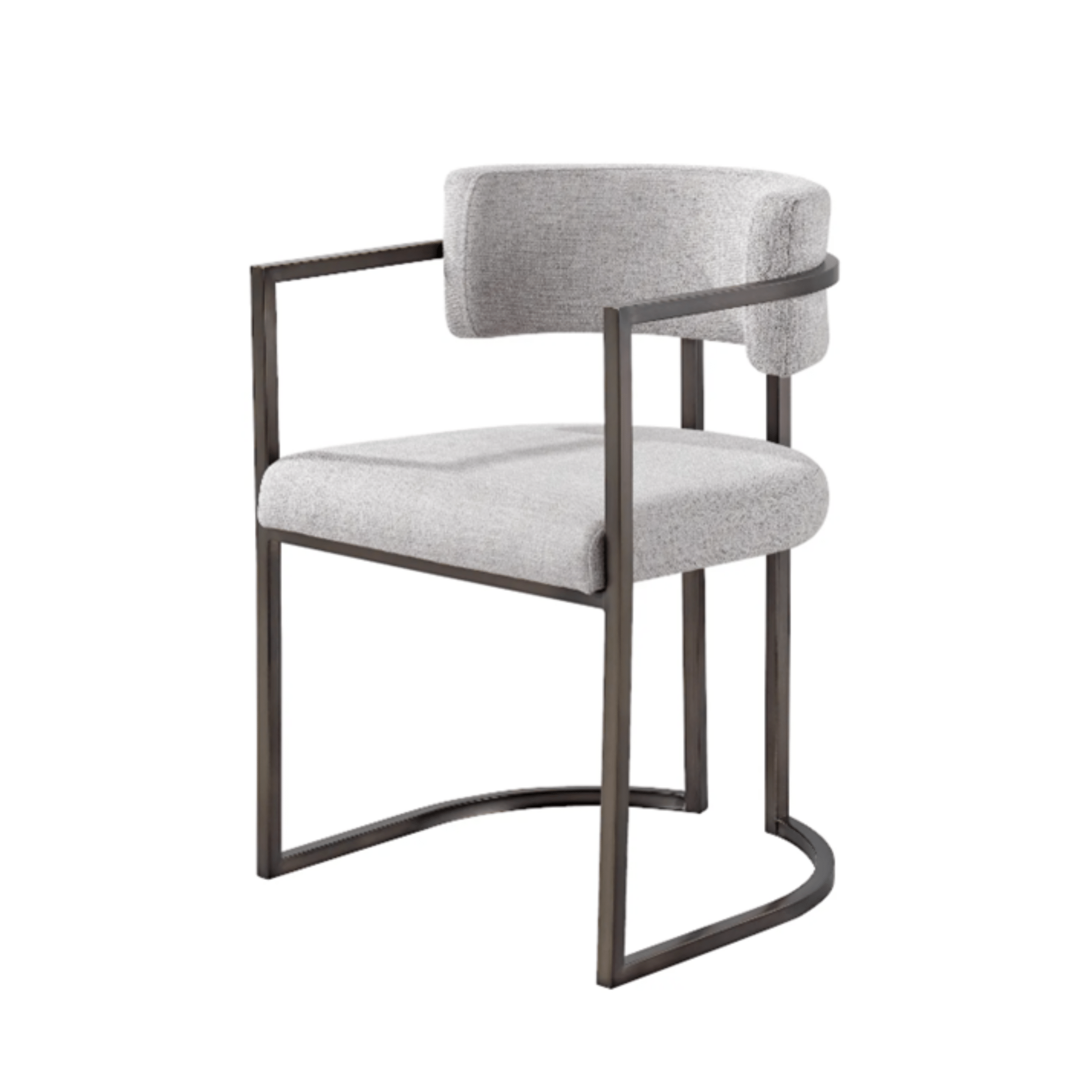 Alexa Grey Dining Chair- Bronze Legs