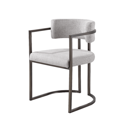Alexa Grey Dining Chair- Bronze Legs