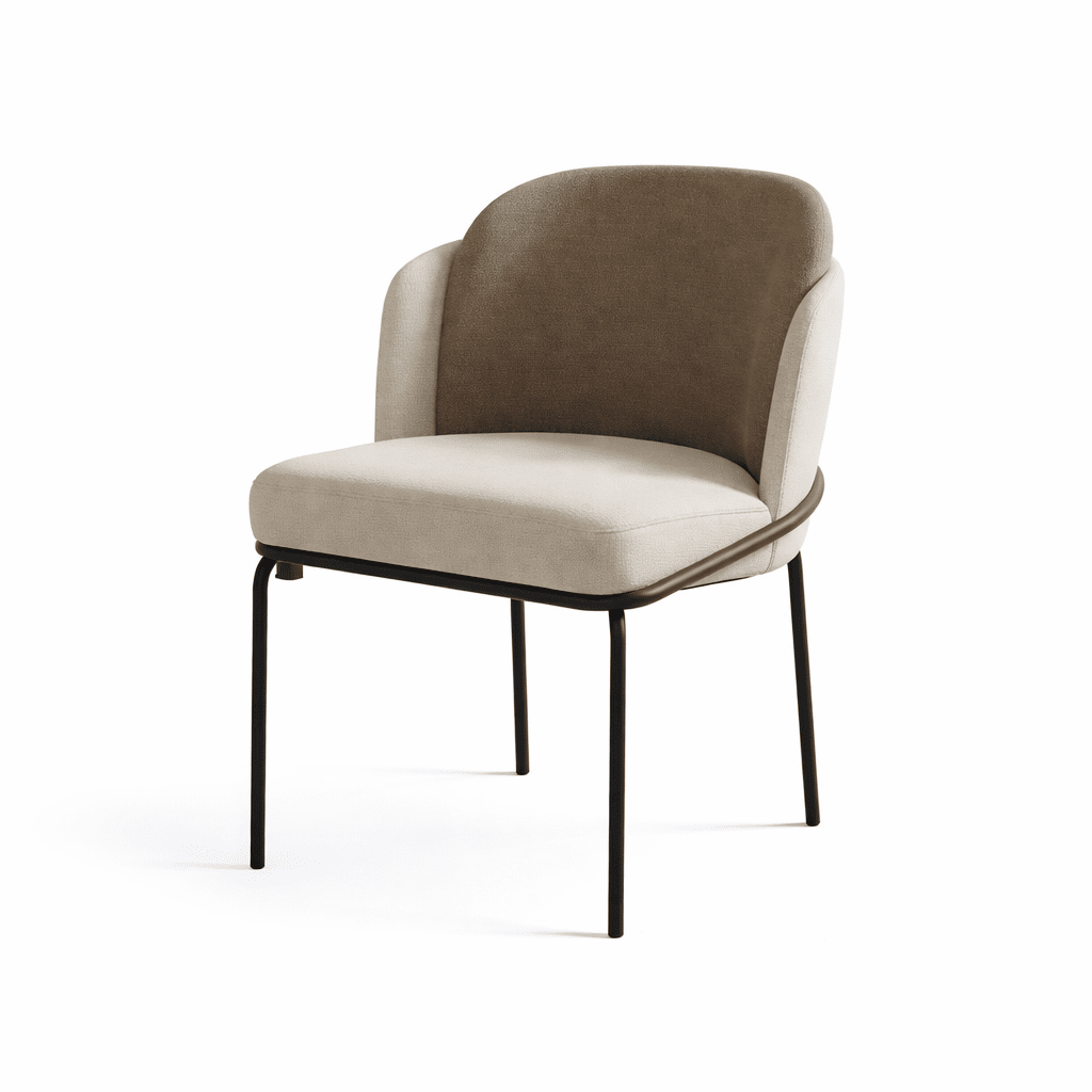 All Fabric Matte Black Dining Chair