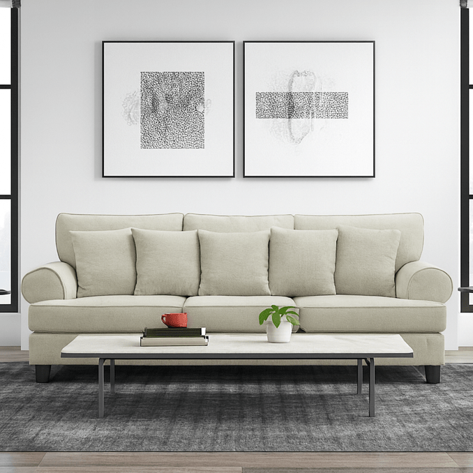 Almeria Grey 4 Seater Sofa