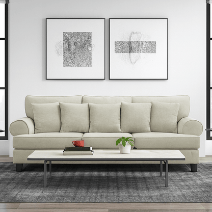 Almeria Grey 4 Seater Sofa