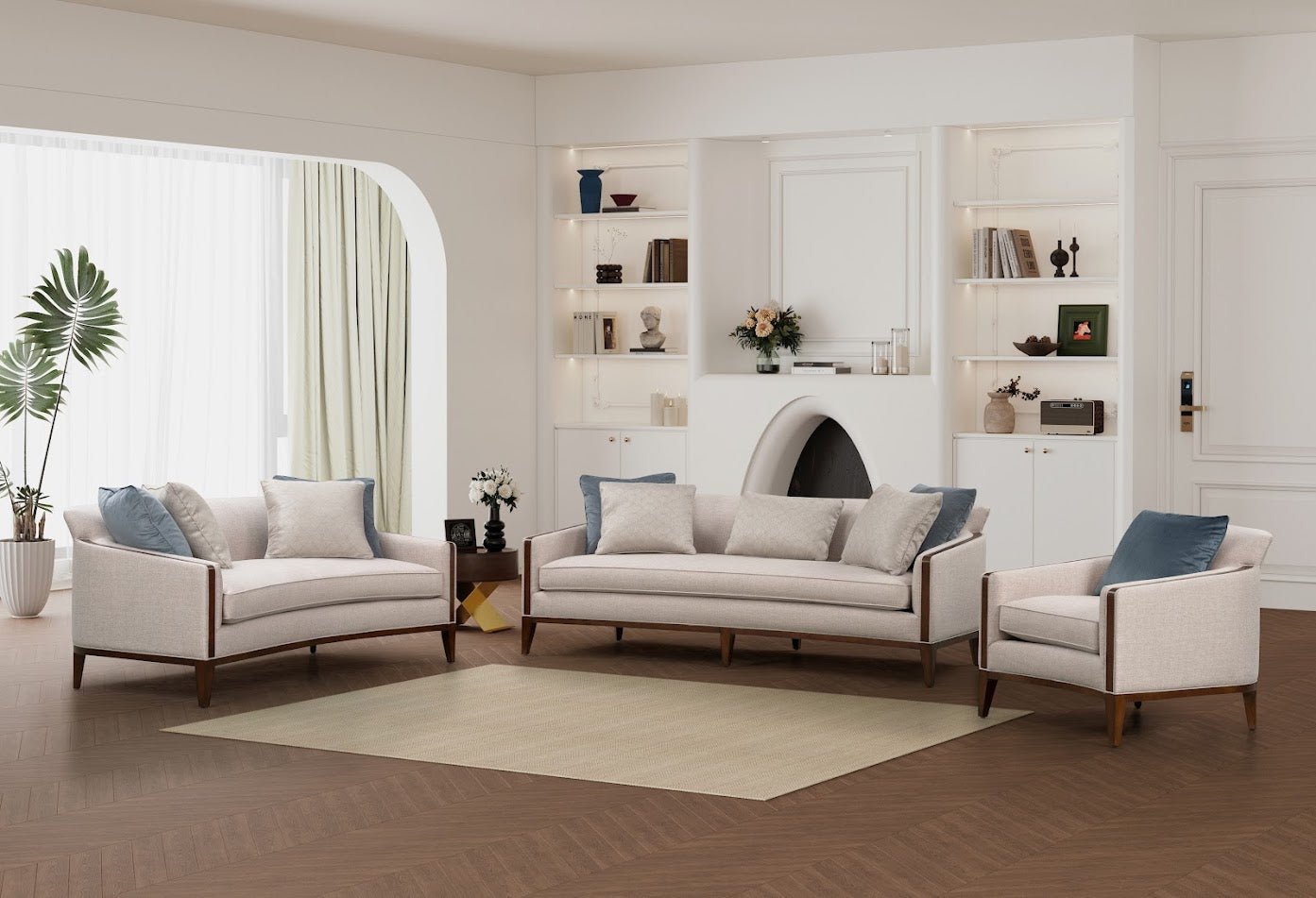 AlReem Royal Blue Loveseat