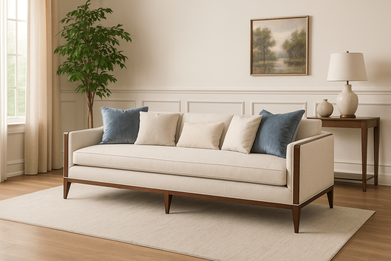 AlReem Royal Blue XL Sofa