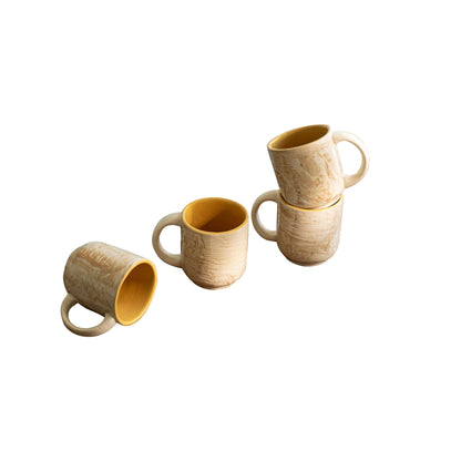 Amber Love Ceramic Mug Set of Four