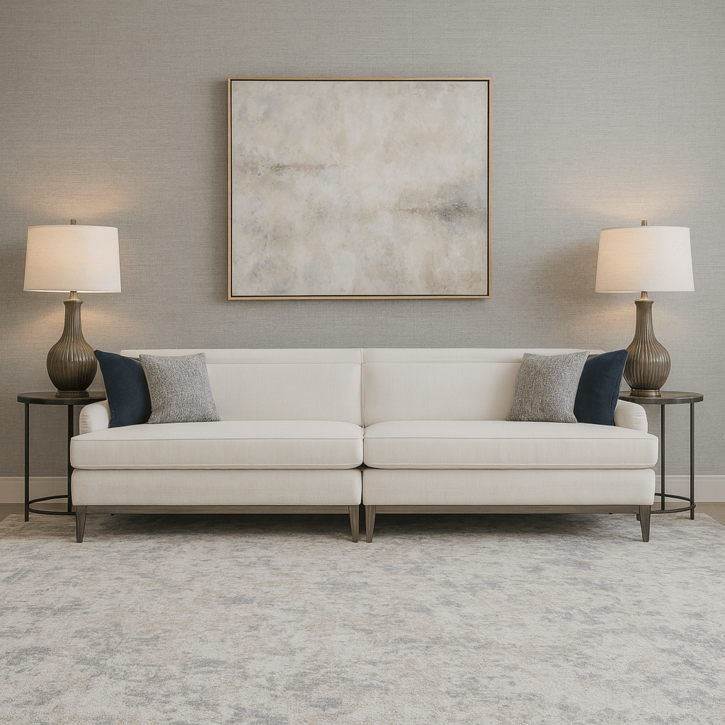 Amelia Navy 5 Seater Sofa (358cm)