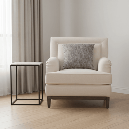 Amelia Navy Arm Chair (90Cm)