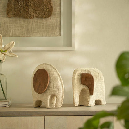 Anarva - Ecomix Elephant With Fabric &amp; Wood Small