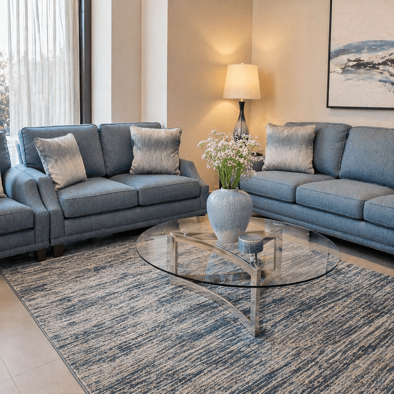 Arabella Blue Loveseat