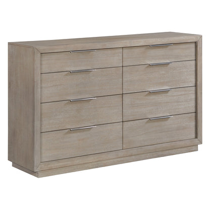 Arcadia 8-Drawer Dresser in Grey