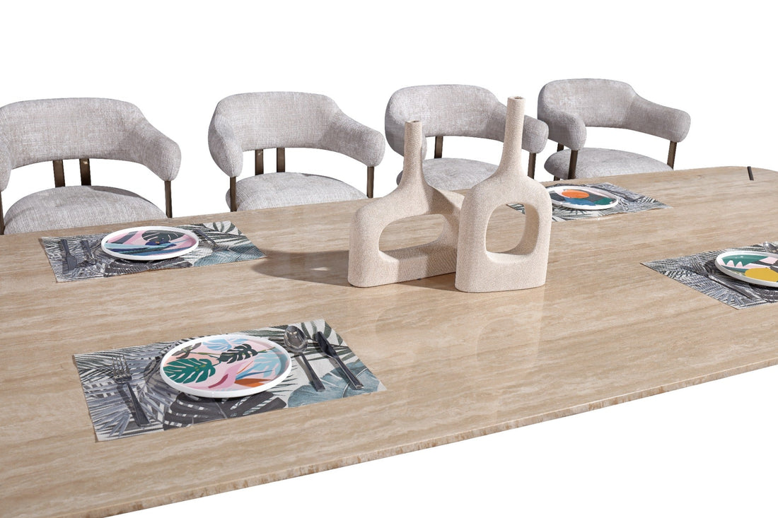 Arcline Beige Dining Table – 300 cm (10 Seater)