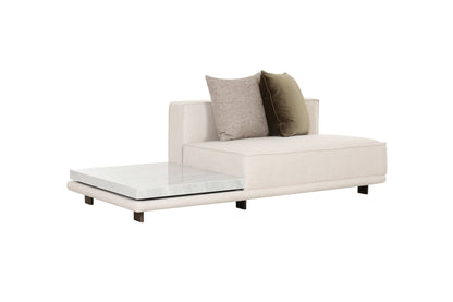 Arena White Sectional With Free Rug