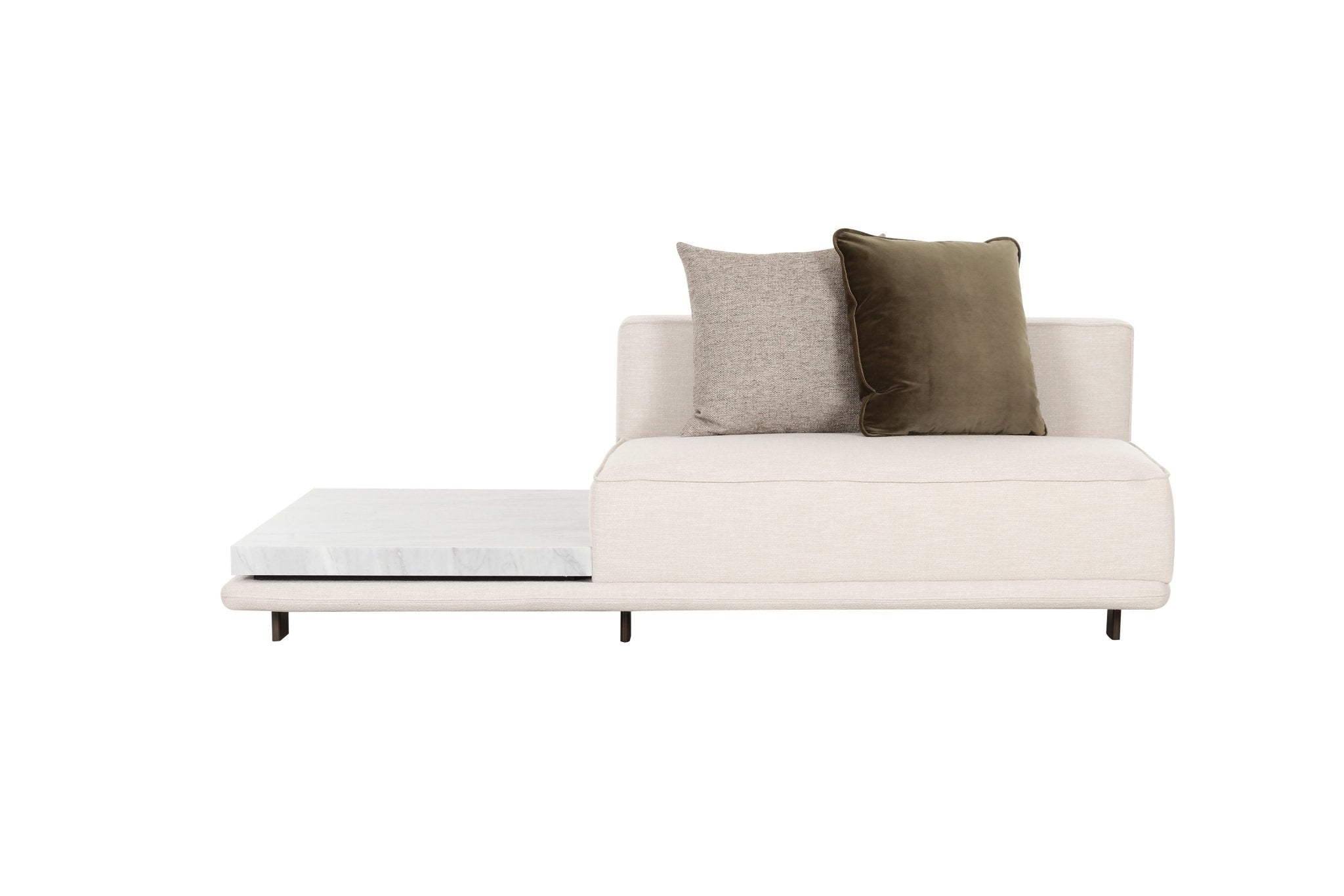 Arena White Sectional With Free Rug