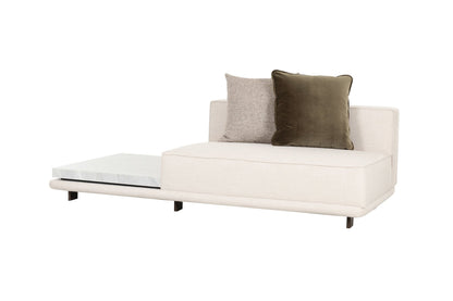 Arena White Sectional With Free Rug