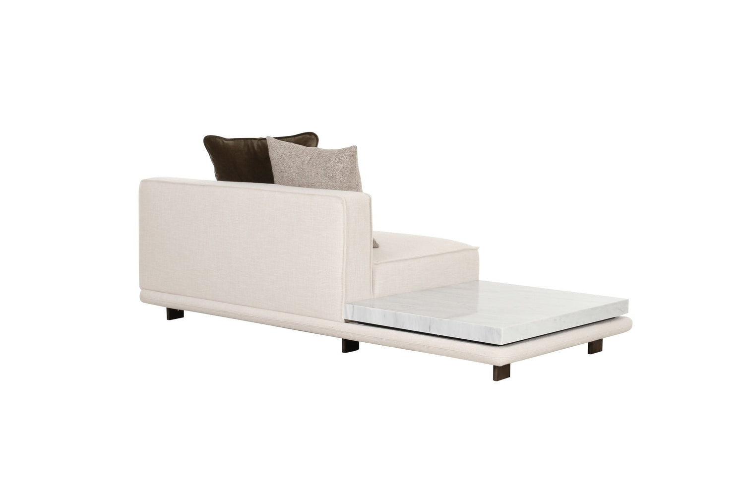Arena White Sectional With Free Rug