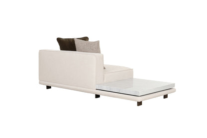 Arena White Sectional With Free Rug