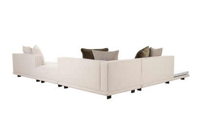Arena White Sectional With Free Rug