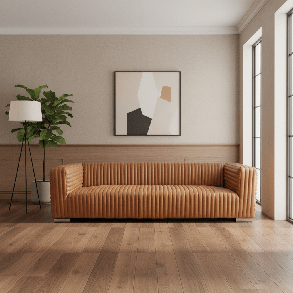 Autumn Brown Leather Sofa