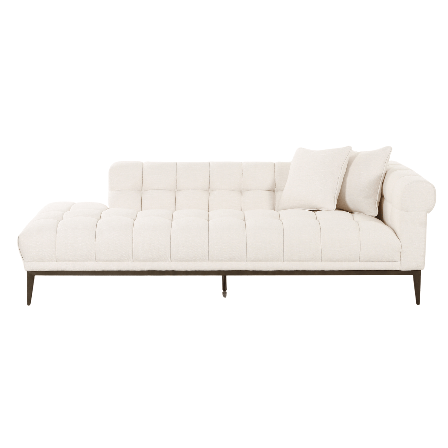 Avalon White &amp; Black Left Lounger