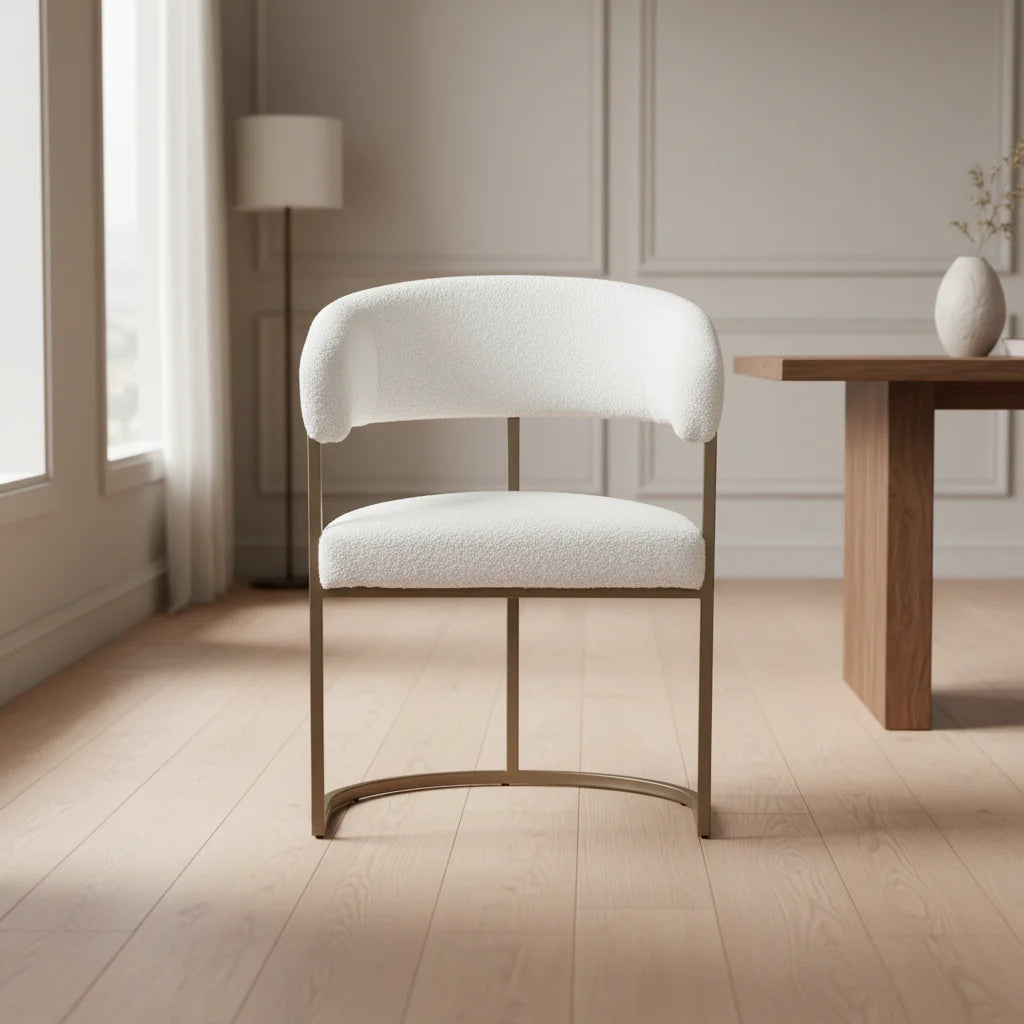 Axis Cream Boucle Dining Chair