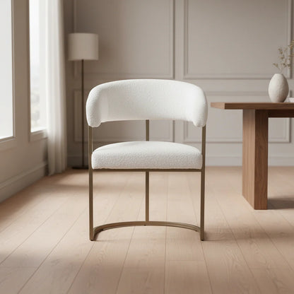 Axis Cream Boucle Dining Chair