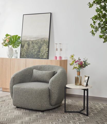 Barcelona dark grey Accent Chair   (102CM)